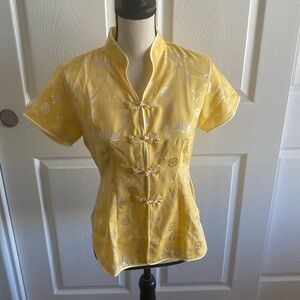 🎋NEW🎋Mandarin collar 100% silk shirt